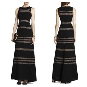 BCBG Maxazria black and nude lace dress